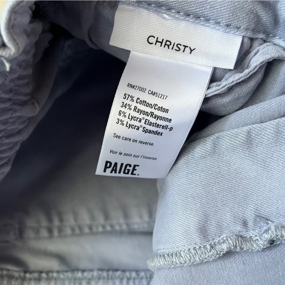 New Paige Christy Drawstring Waist Cropped Pants - Vintage Salt Blue 29 Casual - Picture 14 of 16